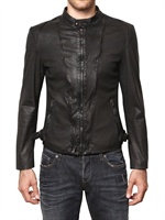 JOHN RICHMOND - PERFORATED NAPPA LEATHER JACKET
