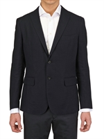 TONELLO - COTTON LINEN GABARDINE JACKET - BLUE