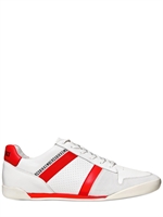 BIKKEMBERGS - GEFÄRBTE STREIFEN LEDER SNEAKERS