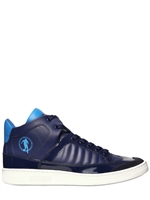 BIKKEMBERGS - GENÄHTE LEDER HOHE SNEAKERS