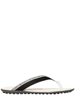 BIKKEMBERGS - GROSGRAIN FLIP FLOP LEATHER SANDALS