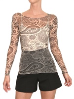 JIL SANDER - PRINTED JACQUARD FINE VISCOSE TOP