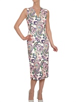 JIL SANDER - PASLEY PRINT FIL COUPE DRESS