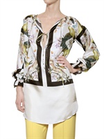 JO NO FUI - FOULARD BEDRUCKTES SATIN TWILL HEMD