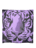 DSQUARED - COTTON PRINTED TIGER SCARF