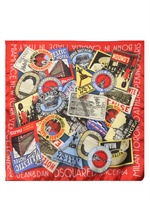 DSQUARED - SILK POSTCARD SCARF