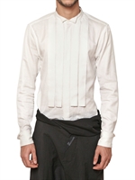 JOHN GALLIANO - SATIN BAUMWOLL TWILL PLISSIERTES HEMD
