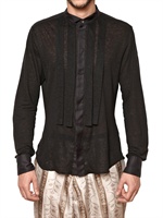 JOHN GALLIANO - SATIN LEINEN UND JERSEY HEMD