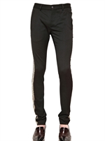 JOHN GALLIANO - STRETCH TWILL WOOL & PEARL TROUSERS