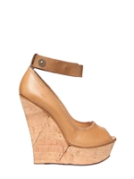 LANVIN - ZEPPE IN PELLE E SUGHERO SPUNTATE 140MM
