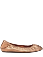 LANVIN - METALLIC LEATHER BALLERINA FLATS