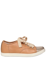 LANVIN - METALLIC LEATHER TOE SNEAKERS