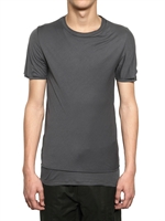 KRIS VAN ASSCHE - T-SHIRT IN JERSEY A TAGLIO VIVO E COTONE A COSTINE