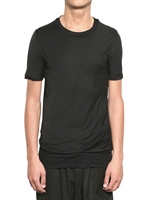 KRIS VAN ASSCHE - T-SHIRT IN JERSEY A TAGLIO VIVO E COTONE A COSTINE