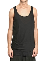 KRIS VAN ASSCHE - TANK TOP IN JERSEY A TAGLIO VIVO E COTONE A COSTE