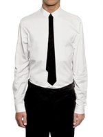 KRIS VAN ASSCHE - CAMICIA IN POPELINE CON CRAVATTA CUCITA