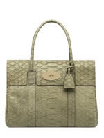 MULBERRY - BAYSWATER SILKY SNAKE PRINT LEATHER TOP
