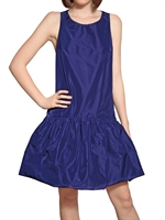 KENZO - RUFFLED TAFFETA REVERSIBLE DRESS