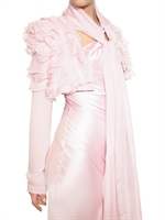 JOHN GALLIANO - GIACCA BOLERO IN GEORGETTE DI SETA CON RUCHES