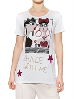 LANVIN - SEQUIN APPLIQUÉ VISCOSE JERSEY T-SHIRT