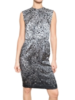 LANVIN - ABITO IN CHARMEUSE STAMPA DIAMANTI