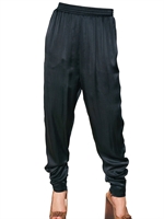 LANVIN - PANTALONI IN SETA LAVATA SATIN