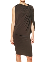 LANVIN - ABITO IN TECHNO JERSEY DRAPPEGGIATO