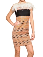 GIAMBATTISTA VALLI - BESTICKTES AFRIKANISCHES JACQUARD KLEID