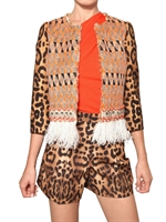 GIAMBATTISTA VALLI - BESTICKTE AFRIKANISCHE TWEED JACKE