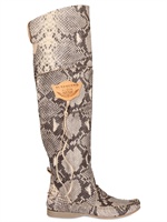 EL VAQUERO - PYTHON PRINT LEATHER OVER THE KNEE BOOTS