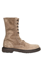 ANN DEMEULEMEESTER - GEWACHSTE WILDLEDER SCHNÜR STIEFEL