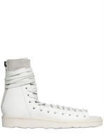KRIS VAN ASSCHE - SANDALI DI PELLE ALLACCIATI CON ZIP DIETRO