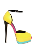 GIUSEPPE ZANOTTI - 140MM PATENT PEEP TOE SANDALS