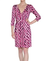 DIANE VON FURSTENBERG - ABITO IN JERSEY DI SETA STAMPATA