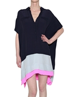 DIANE VON FURSTENBERG - ABITO IN CREPE SATIN A STRATI