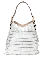 MARC JACOBS - BORSA VICTORIA CON FRANGE IN PELLE