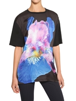 GIVENCHY - PRINTED CHARMEUSE FRONT T-SHIRT