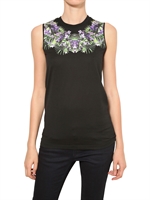 GIVENCHY - ORCHID PRINT COTTON JERSEY TANK TOP