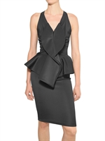 GIVENCHY - SHINY VISCOSE JERSEY PEPLUM DRESS