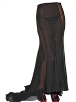HAIDER ACKERMANN - SILK CHIFFON LONG SKIRT