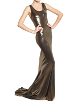 HAIDER ACKERMANN - TECHNO METALLIC JERSEY DRESS