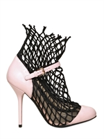 DOLCE & GABBANA - DECOLLETE' IN VERNICE E RETE DI COTONE 110MM