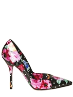DOLCE & GABBANA - DECOLLETE' A PUNTA IN VERNICE STAMPA FIORI 110MM