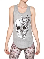 ALEXANDER MCQUEEN - SKULL PRINT COTTON JERSEY TANK TOP