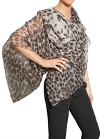 ALEXANDER MCQUEEN - LEOPARD SKULL PRINT SILK CHIFFON SCARF