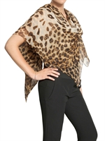 ALEXANDER MCQUEEN - LEOPARD SKULL PRINT SILK CHIFFON SCARF