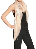 ALEXANDER MCQUEEN - FLOWER & SKULL PASHMINA SCARF