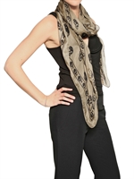 ALEXANDER MCQUEEN - SKULL PRINT SILK CHIFFON SCARF