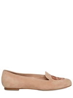 ALEXANDER MCQUEEN - SUEDE EMBROIDERED SEQUIN SKULL LOAFERS