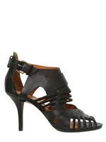 GIVENCHY - 80MM LEATHER & SUEDE CAGE SANDALS